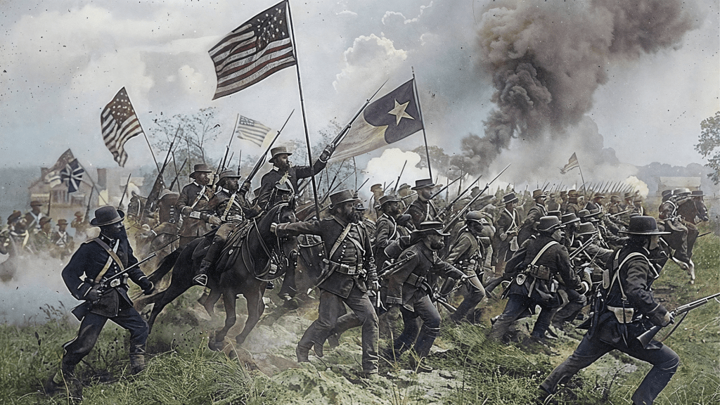 American soldiers stand resilient during the Civil War, showcasing courage and camaraderie. Budhiraja Official Podcast