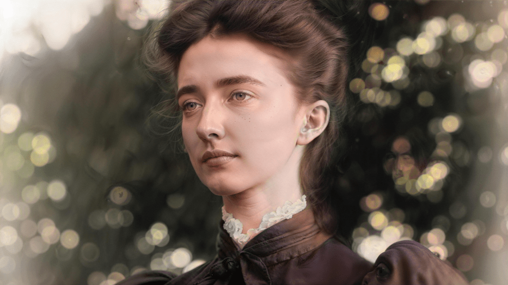 A portrait of young Olivia, Mark Twain's wife, radiating elegance and quiet strength. Budhiraja Official Podcast