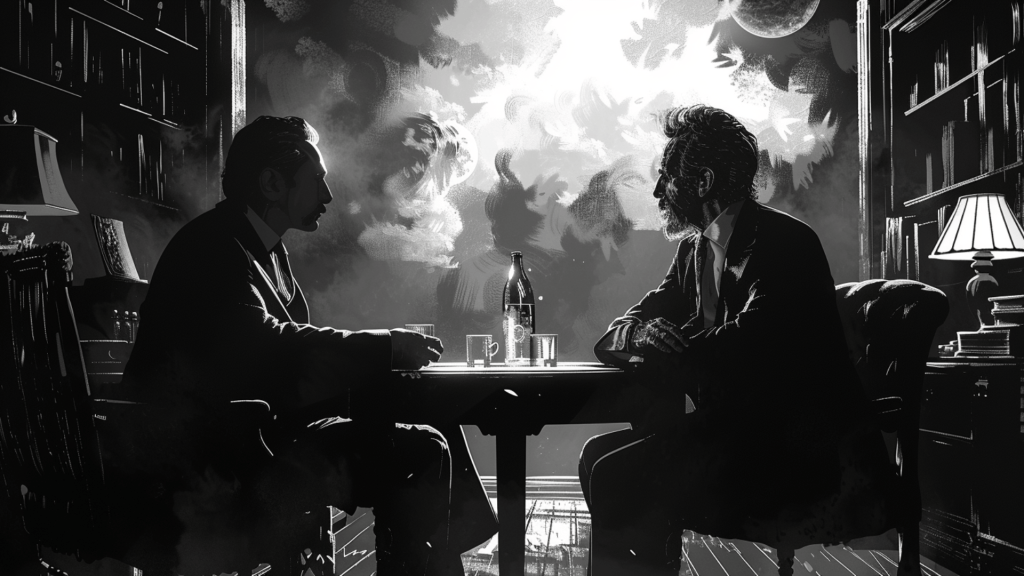 Tesla and Edison at the table, a rare moment capturing brilliance and rivalry in a single frame. Budhiraja Official Podcast